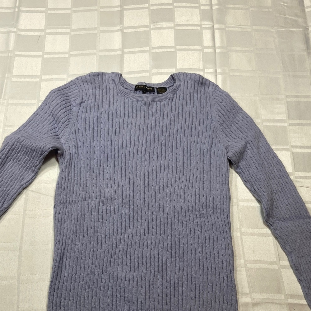 Jeanne Pierre Lavender Knit Crewneck